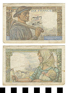 Thumbnail of Bank Note: France, 10 Francs (1992.23.0507)
