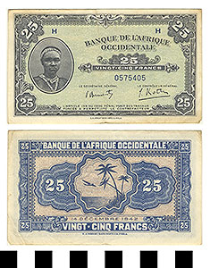 Thumbnail of Bank Note: French West Africa, 25 Francs (1992.23.0518)