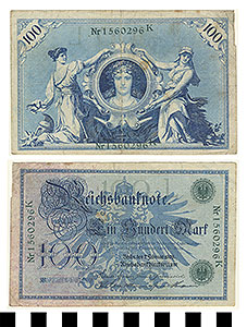 Thumbnail of Bank Note: Germany, 100 Mark (1992.23.0527)