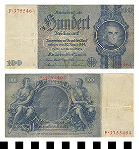 Thumbnail of Bank Note: Germany, 100 Mark (1992.23.0569)