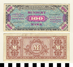 Thumbnail of Bank Note: Allied Occupation of Germany, 100 Mark (1992.23.0575)