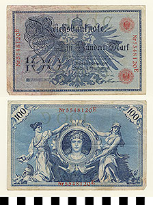 Thumbnail of Bank Note: Germany, 100 Mark (1992.23.0576)