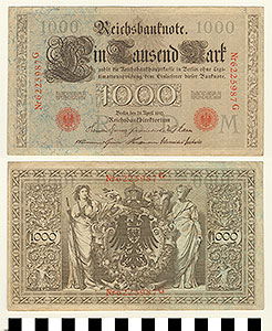 Thumbnail of Bank Note: Germany, 1000 Mark (1992.23.0577)