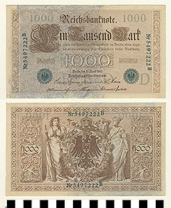 Thumbnail of Bank Note: Germany, 1000 Mark (1992.23.0578)