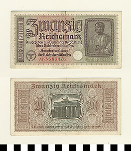 Thumbnail of Bank Note: Germany, 20 Mark (1992.23.0595)