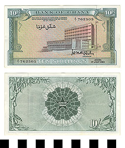 Thumbnail of Bank Note: Ghana, 10 Shillings (1992.23.0610)