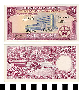 Thumbnail of Bank Note: Ghana, 1 Pound (1992.23.0612)