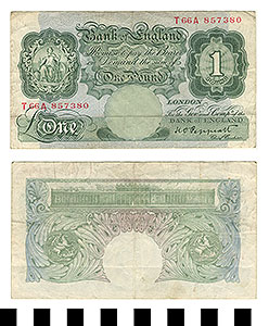 Thumbnail of Bank Note: England, 1 Pound (1992.23.0621)