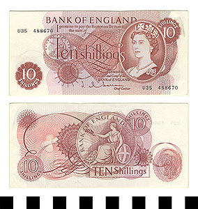 Thumbnail of Bank Note: England, 10 Shillings (1992.23.0622)