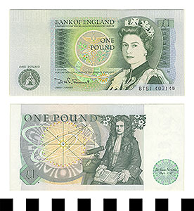 Thumbnail of Bank Note: England, 1 Pound (1992.23.0626)