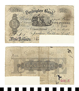 Thumbnail of Bank Note: England, 5 Pounds (1992.23.0627)