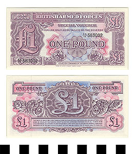 Thumbnail of Bank Note: England, 1 Pound (1992.23.0631)