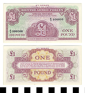 Thumbnail of Bank Note: England, 1 Pound (1992.23.0636)