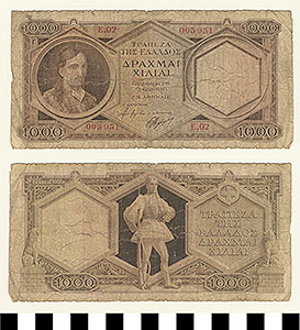 Thumbnail of Bank Note: Greece, 1,000 Drachmai (1992.23.0656)