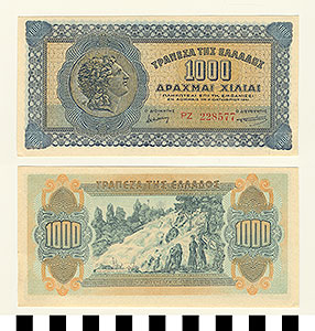 Thumbnail of Bank Note: Greece, 1,000 Drachmai (1992.23.0668)