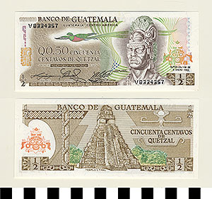 Thumbnail of Bank Note: Republic of Guatemala, 50 Centavos de Quetzal (1992.23.0679)