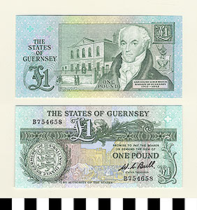 Thumbnail of Bank Note: Guernsey Islands of Great Britain, 1 Pound (1992.23.0682)
