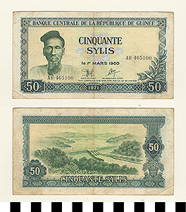 Thumbnail of Bank Note: Republic of Guinea, 50 Sylis (1992.23.0684)