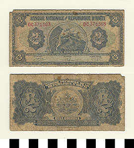Thumbnail of Bank Note: Haiti, 2 Gourdes (1992.23.0689)