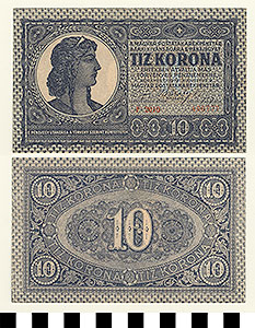 Thumbnail of Bank Note: Hungary, 10 Korona (1992.23.0717)