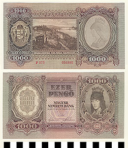 Thumbnail of Bank Note: Hungary, 1,000 Pengo (1992.23.0725)