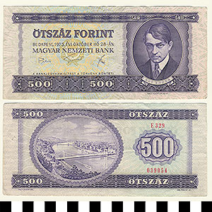 Thumbnail of Bank Note: Hungary, 500 Forint (1992.23.0751)