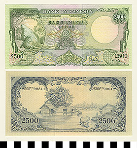 Thumbnail of Bank Note: Republic of Indonesia, 2500 Rupiah (1992.23.0789)
