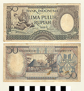 Thumbnail of Bank Note: Republic of Indonesia, 50 Rupiah (1992.23.0791)