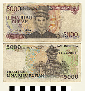 Thumbnail of Bank Note: Republic of Indonesia, 5000 Rupiah (1992.23.0801)