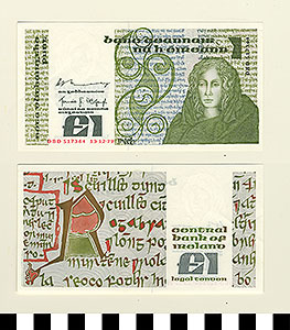 Thumbnail of Ireland Bank Note: 1 Pound (1992.23.0822)