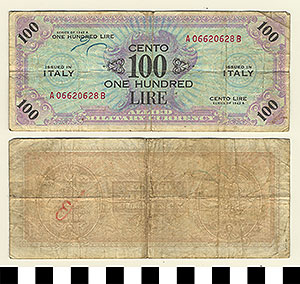 Thumbnail of Bank Note: Italy, 100 Lire (1992.23.0882)