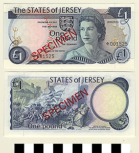 Thumbnail of Bank Note: Jersey Island, 1 Pound (1992.23.0924A)