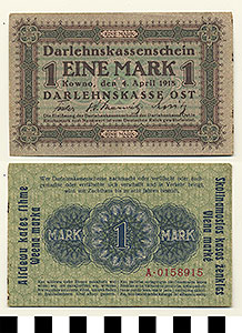 Thumbnail of Bank Note: Lithuania, 1 Mark (1992.23.0994)