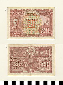 Thumbnail of Bank Note: British Malaysia, 20 Cents (1992.23.1006)