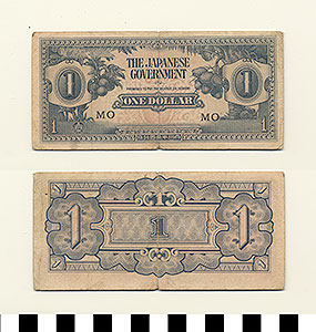 Thumbnail of Bank Note: Japanese Government Malaysia Occupation, 1 Dollar (1992.23.1013)