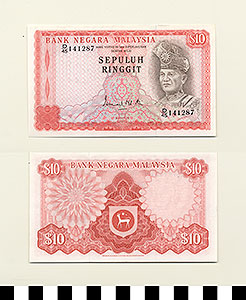 Thumbnail of Bank Note: Malaysia, 10 Ringgit (1992.23.1022)