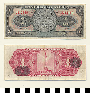Thumbnail of Bank Note: Mexico, 1 Peso (1992.23.1036)