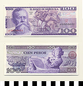 Thumbnail of Bank Note: Mexico, 100 Pesos (1992.23.1037D)