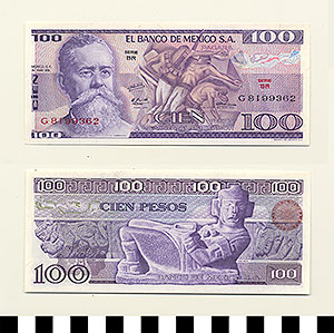 Thumbnail of Bank Note: Mexico, 100 Pesos (1992.23.1037E)