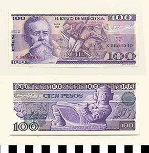 Thumbnail of Bank Note: Mexico, 100 Pesos (1992.23.1037G)