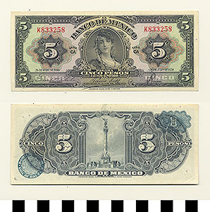 Thumbnail of Bank Note: Mexico, 5 Pesos (1992.23.1050C)