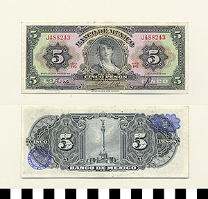 Thumbnail of Bank Note: Mexico, 5 Pesos (1992.23.1051C)