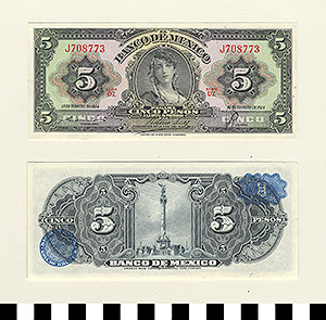Thumbnail of Bank Note: Mexico, 5 Pesos (1992.23.1053)