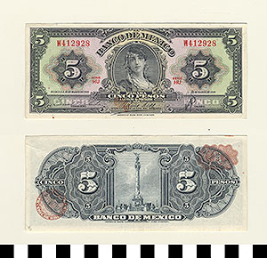 Thumbnail of Bank Note: Mexico, 5 Pesos (1992.23.1056B)