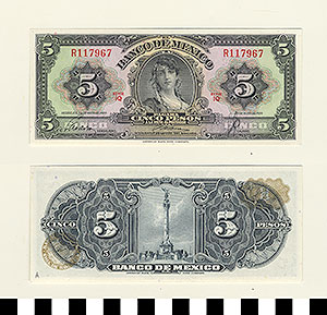 Thumbnail of Bank Note: Mexico, 5 Pesos (1992.23.1057A)