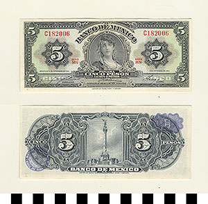 Thumbnail of Bank Note: Mexico, 5 Pesos (1992.23.1059I)