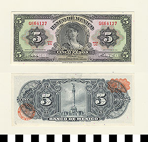 Thumbnail of Bank Note: Mexico, 5 Pesos (1992.23.1059Q)