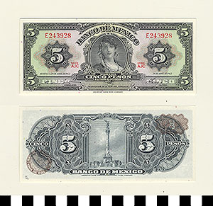 Thumbnail of Bank Note: Mexico, 5 Pesos (1992.23.1060E)