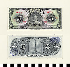 Thumbnail of Bank Note: Mexico, 5 Pesos (1992.23.1061E)