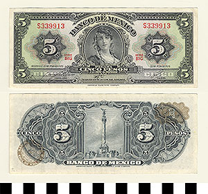 Thumbnail of Bank Note: Mexico, 5 Pesos (1992.23.1063C)
